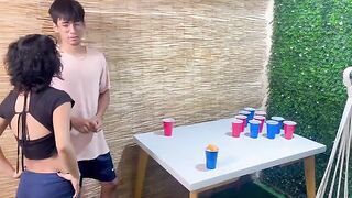 A game between stepbrothers ended with a hot sex session