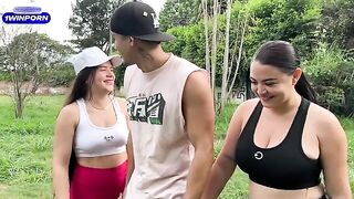 Two girlfriends agreed to fuck with a stranger in the park for money