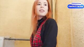 A busty woman met a YouTuber, got intimate with him, and received a passionate finish