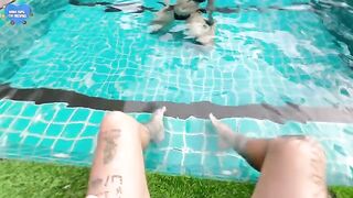 My girlfriend's best friend cheated on her boyfriend with me in the pool