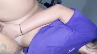 Gifted Bahian guy and hot blonde in bedroom action