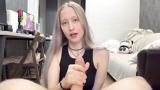 A cute elf with silver hair gets a lot of cream in her pussy