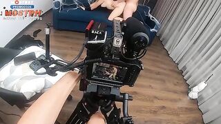 Behind the scene with a beautiful blonde and intense, rough sex