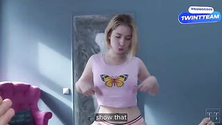 Pervert daddy fucks his stepdaughter after she took blowjob lessons