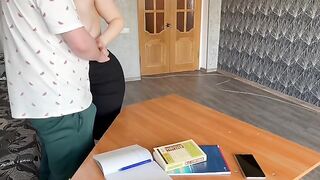 The hot teacher, in a steamy lesson, gave herself completely to the student