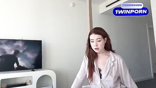 My horny step-sister comes to my room for the first time and it’s steamy
