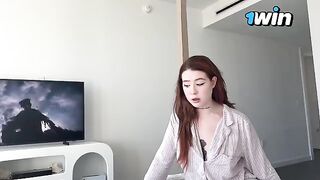 My horny step-sister comes to my room for the first time and it’s steamy