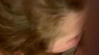 I stuck my cock in eggs and the blonde swallowed me