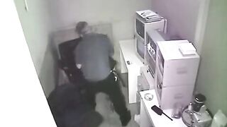 The employee was fired for getting intimate with a hidden camera