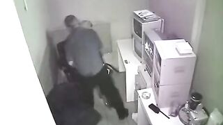 The employee was fired for getting intimate with a hidden camera