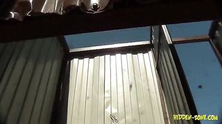 A girl was shot at the beach by a hidden camera in a cabin