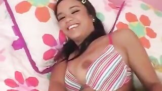 Brunette woman has sex with her boyfriend with a big dick