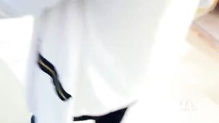 A blowjob in a car while driving with a beautiful woman