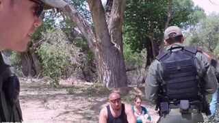 A hot grandma picked up a soldier and took him to her house