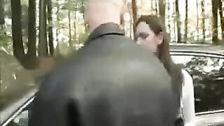 Babe was caught with her head on the car's bonnet and was torn