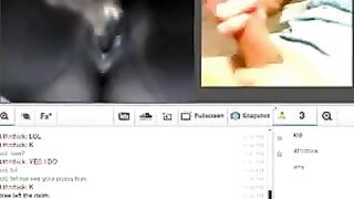 A wife gets her husband's cock on webcam show