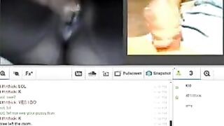 A wife gets her husband's cock on webcam show