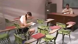 The teacher had cancer and the student in his mouth. Dirty whore!