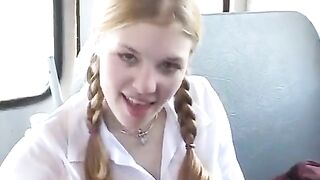 Horny schoolgirls fucked under their skirts in a steamy group scene
