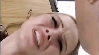 A girl was fucked by a hand and a dick at the same time