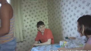 Porn at home: Swap of friends for sex, a hot foursome scene