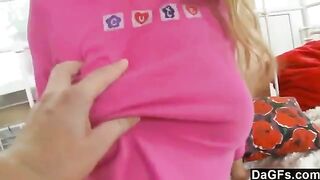 Sweet little whore wanking her pussy with a toy