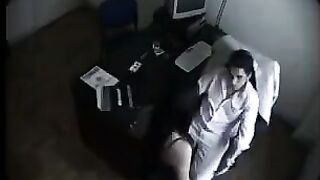 A hidden camera secretly films a massage in the cabin. Very exciting!