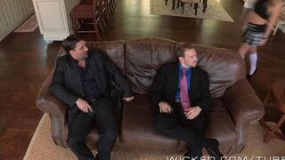 A guy fucked a hairy blondie in two pairs of pants