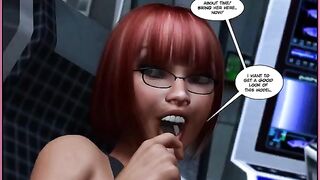 Comic porn with monsters - a man is having fun with a huge spider