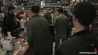 Girl was roughly fucked right in the shop