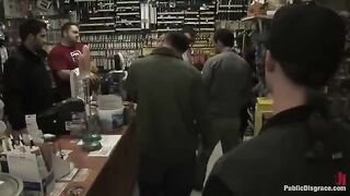 Girl was roughly fucked right in the shop