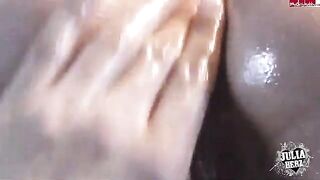 A sexy girl plays with her pussy using her fingers in POV