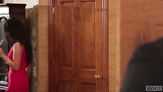 The sisters gave a blowjob to a friend in the bathroom