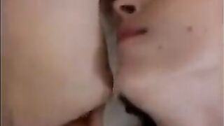 A friend wiped the sperm from the vagina and anus