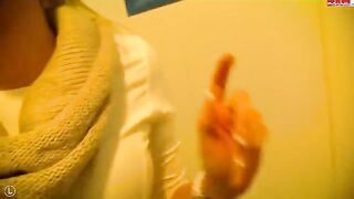 A hot girl sucks cock of a stranger in the toilet