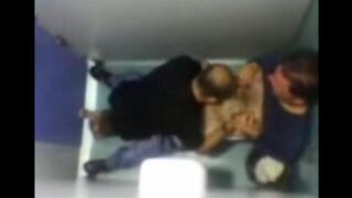 The camera in the toilet caught some intense action despite someone being there