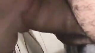 A small cock got crushed and a huge load of sperm flooded after the blowjob