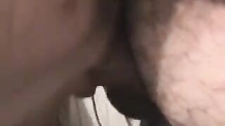 A small cock got crushed and a huge load of sperm flooded after the blowjob