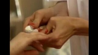 The ass turned inside out during a hot lesbian anal fisting threesome