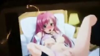 Hentai liked to play with and masturbate her pussy