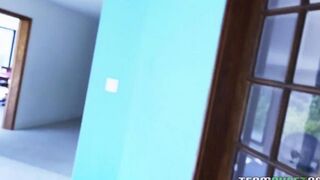 The mulatto dude hammered skinny brunette Alexia Gold till the end