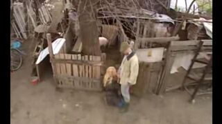 A young guy fucked a hot slut in the Russian village