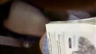 Guy crawled under the skirt and fingered a girl’s pussy