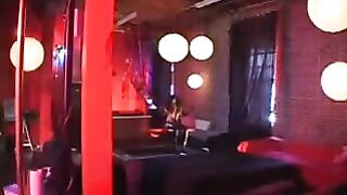 Ebony girl in latex suit rides cutie’s cock
