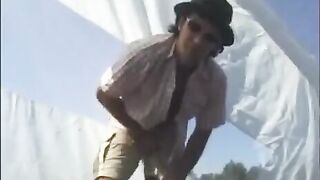 A little sex journey through the nature for this teen
