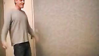 A hot mature woman forces a guy to fuck her