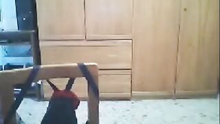 A hot webcam show with a wife in front of her husband