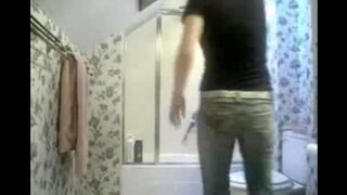 I peed in the toilet and got caught by a sneaky camera