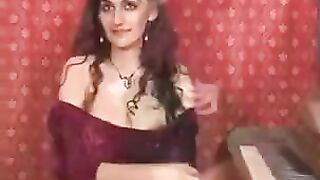 Fingered pussy of a girl with a natural forest