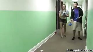 Two young libertines closed in the room and got down to business